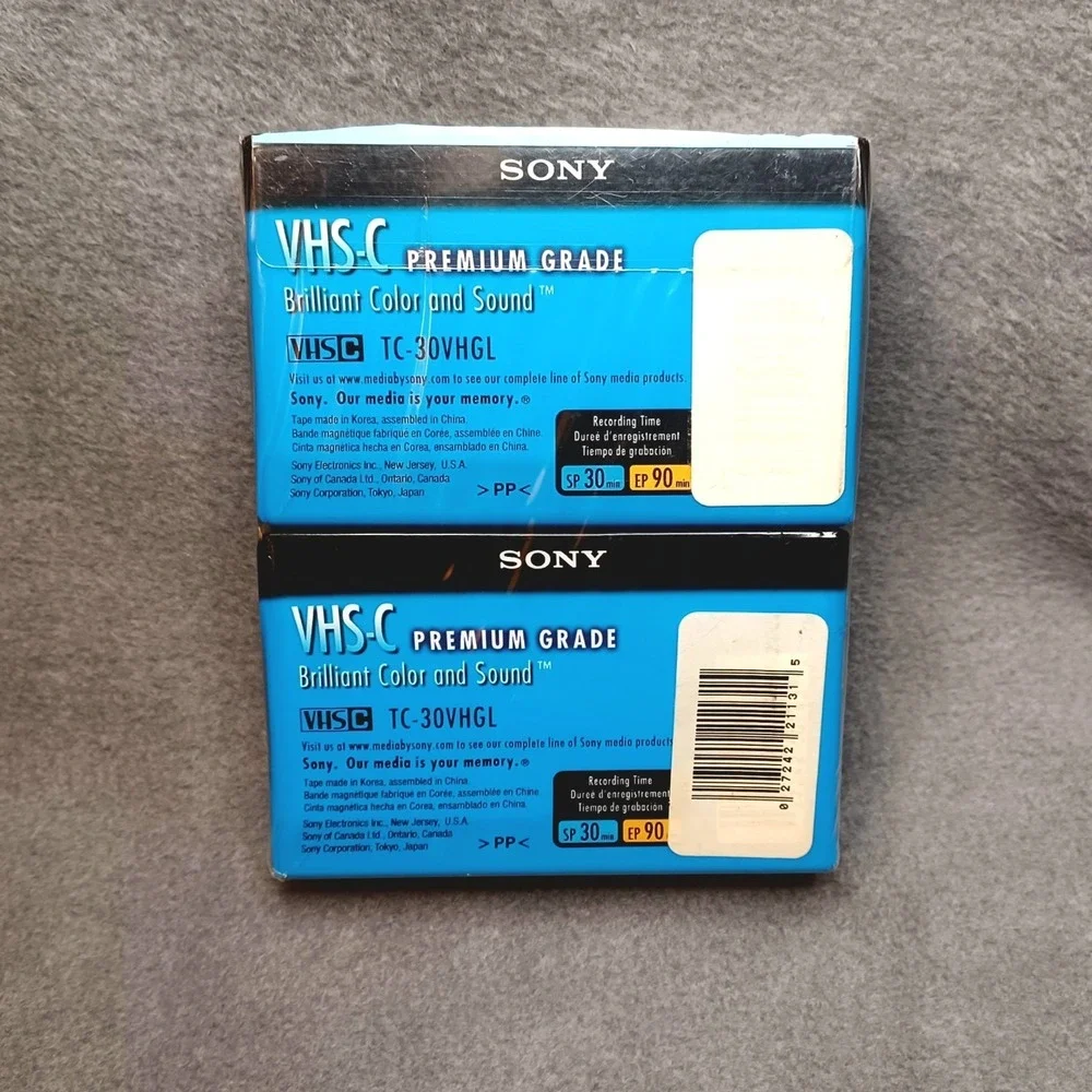 Sony VHS C Tapes Premium 30 Min‎ 62 m Blue